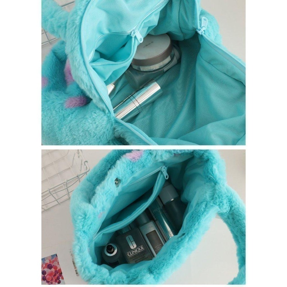 正版✨毛怪手提包 毛怪側背包 毛絨包包 手提袋（平行輸入代購）-細節圖3