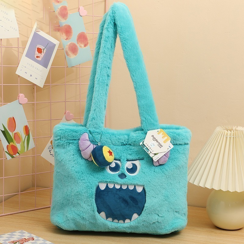 正版✨毛怪手提包 毛怪側背包 毛絨包包 手提袋（平行輸入代購）-規格圖8