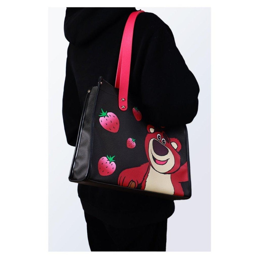 正版✨熊抱哥手提袋托特包 人造皮革托特包手提袋 PVC防水表面（平行輸入代購）-細節圖7