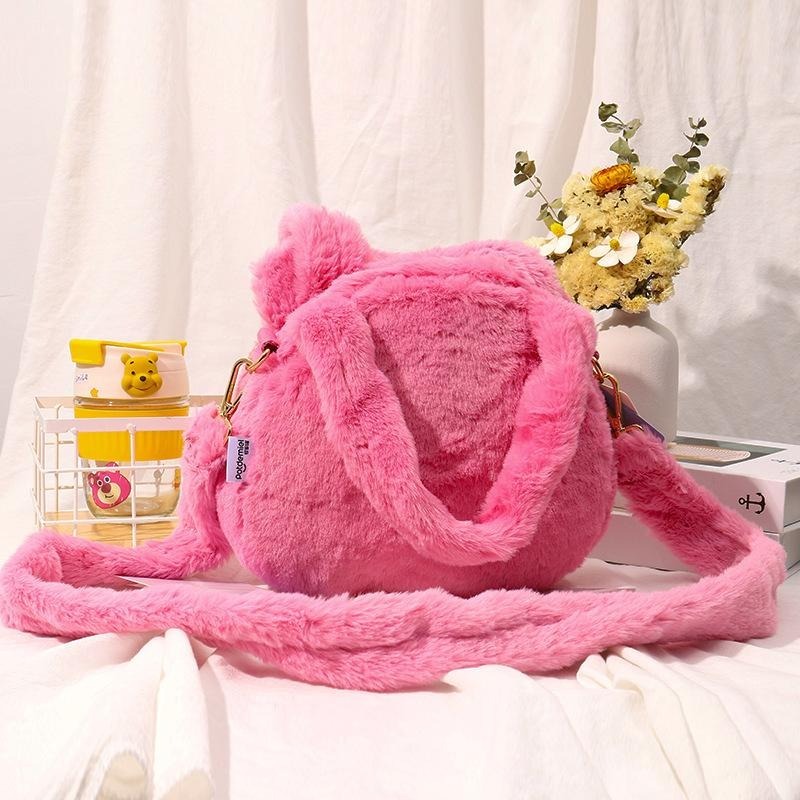 正版✨熊抱哥手提斜背包 毛絨包包 迪士尼兩用包包 可拆卸肩帶 可愛手提包（平行輸入代購）-細節圖3