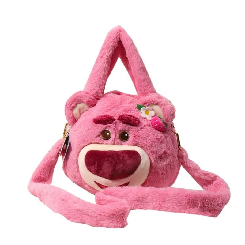 正版✨熊抱哥手提斜背包 毛絨包包 迪士尼兩用包包 可拆卸肩帶 可愛手提包（平行輸入代購）-細節圖5