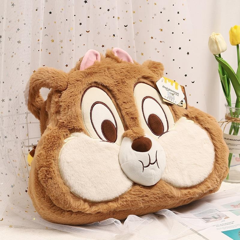 正版✨奇奇大包包 毛絨側背包 奇奇蒂蒂毛絨包包 肩背包 手提包 大容量手提包（平行輸入代購）-細節圖2