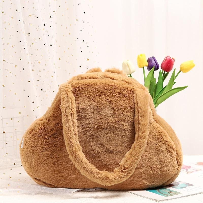 正版✨奇奇大包包 毛絨側背包 奇奇蒂蒂毛絨包包 肩背包 手提包 大容量手提包（平行輸入代購）-細節圖3