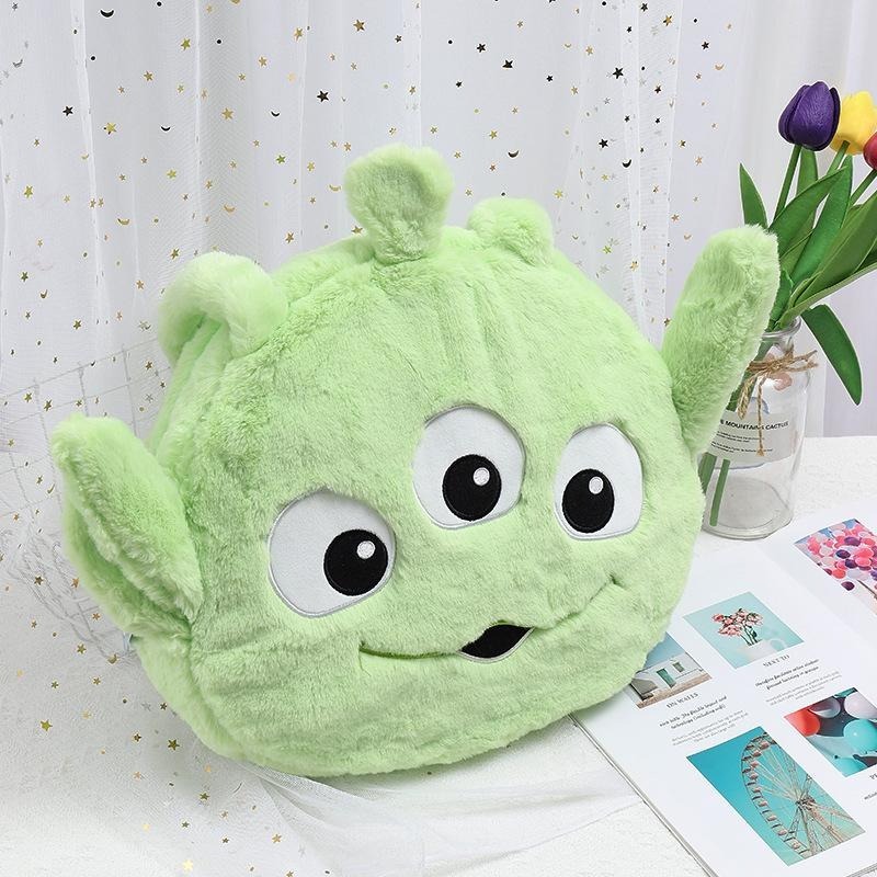 正版✨三眼仔側背包 毛絨包包 絨毛單肩包 迪士尼側背包 大容量側背包（平行輸入代購）-細節圖2