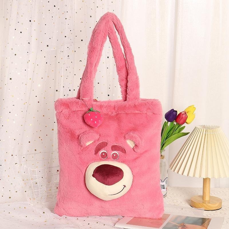 正版✨熊抱哥毛絨側背袋 手提袋 迪士尼包包 毛絨手提袋 熊抱哥包包 迪士尼手提包 大容量側背包（平行輸入代購）-細節圖2