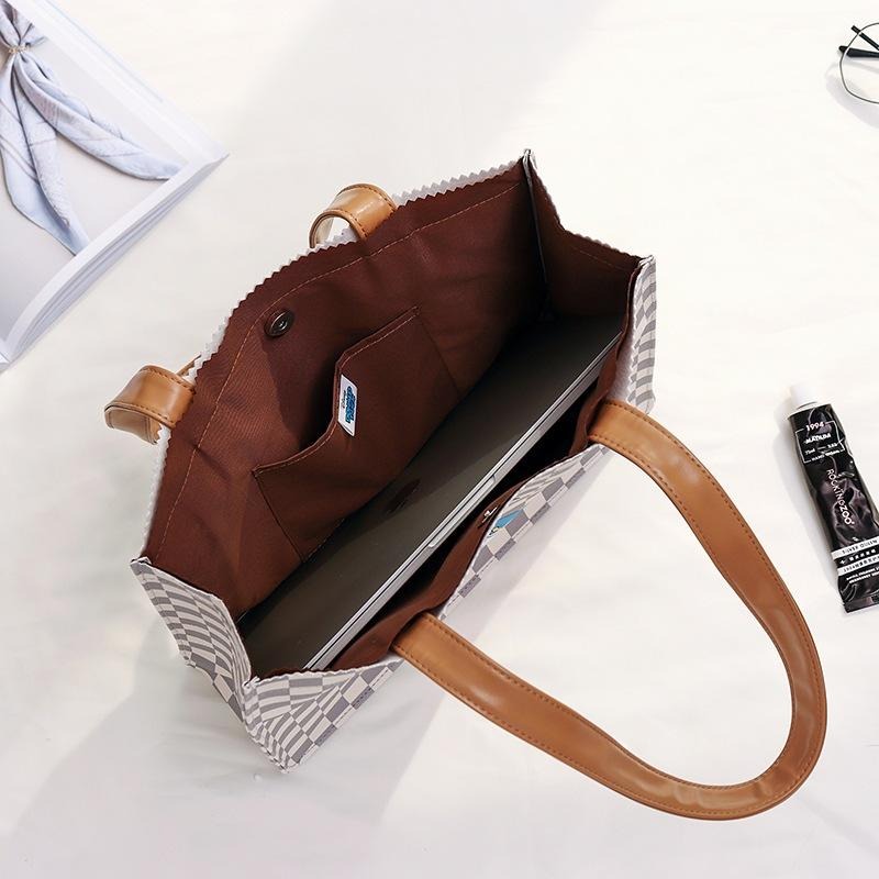 正版✨唐老鴨托特包 皮革托特包 人造皮革 迪士尼大容量購物袋單肩包 PVC防水表面（平行輸入代購）-細節圖3