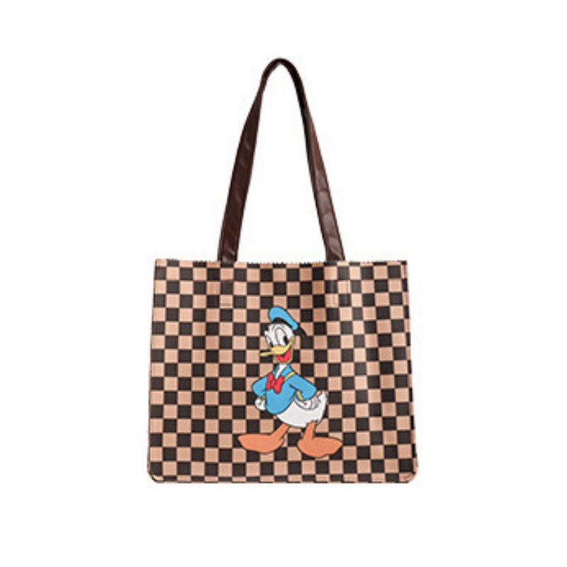 正版✨唐老鴨托特包 皮革托特包 人造皮革 迪士尼大容量購物袋單肩包 PVC防水表面（平行輸入代購）-規格圖7