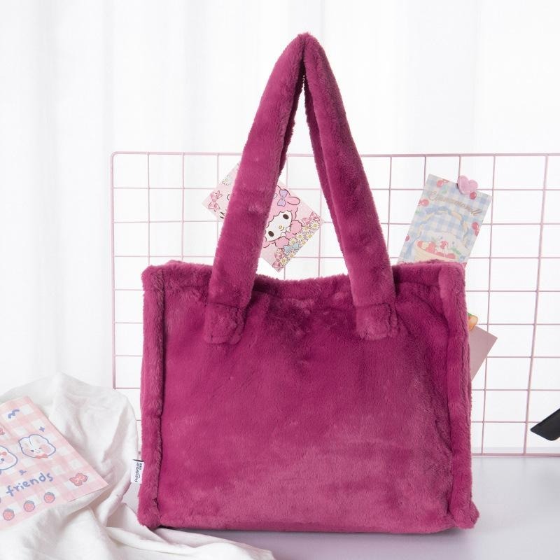 正版✨熊抱哥絨毛大容量托特包 手提袋 熊抱哥包包 單肩包（平行輸入代購）-細節圖3