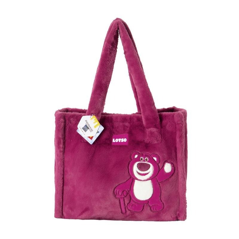 正版✨熊抱哥絨毛大容量托特包 手提袋 熊抱哥包包 單肩包（平行輸入代購）-細節圖7