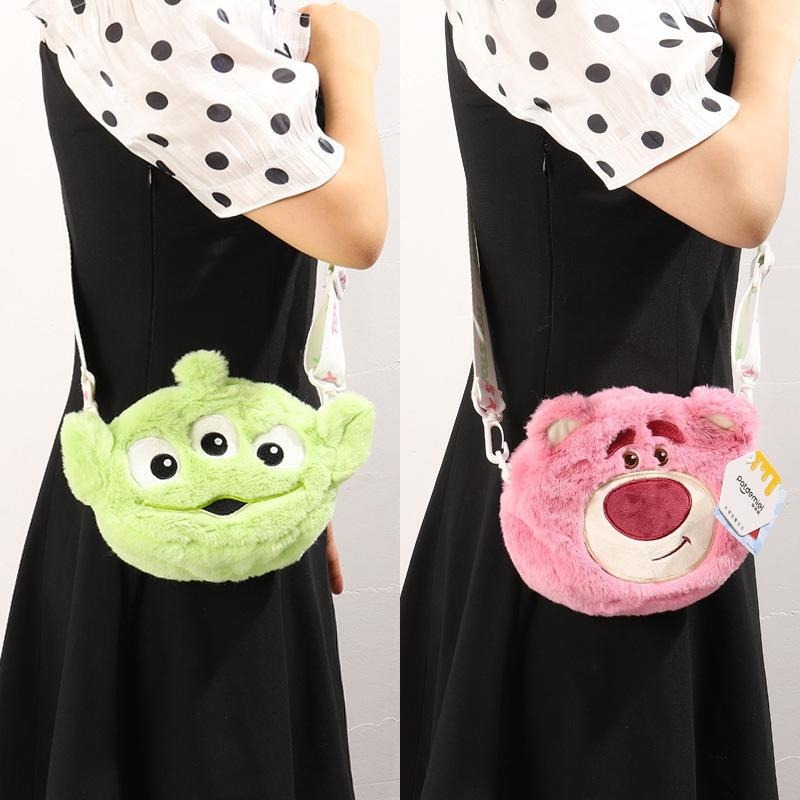 正版✨熊抱哥三眼仔斜背包 兩面翻轉斜背包 翻面側背包 熊抱哥包包 肩背包 小垮包（平行輸入代購）-細節圖5