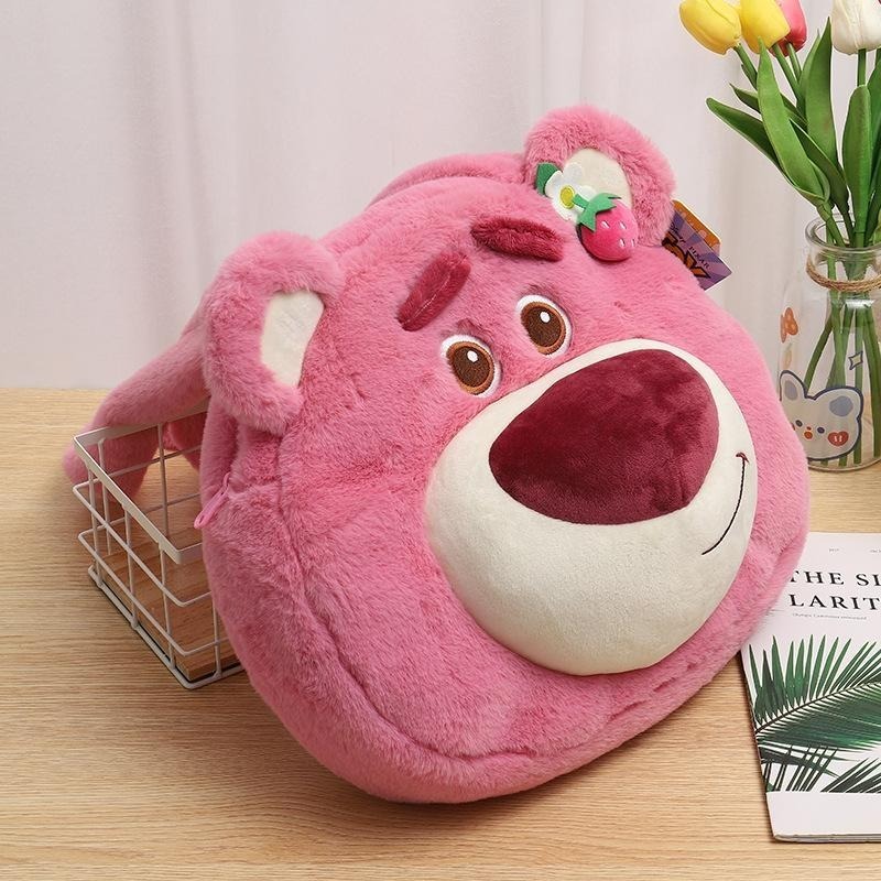 正版✨熊抱哥包包 側背包單肩包 大容量包包 迪士尼包包 毛絨手提包 側背包 大容量側背包（平行輸入代購）-細節圖3