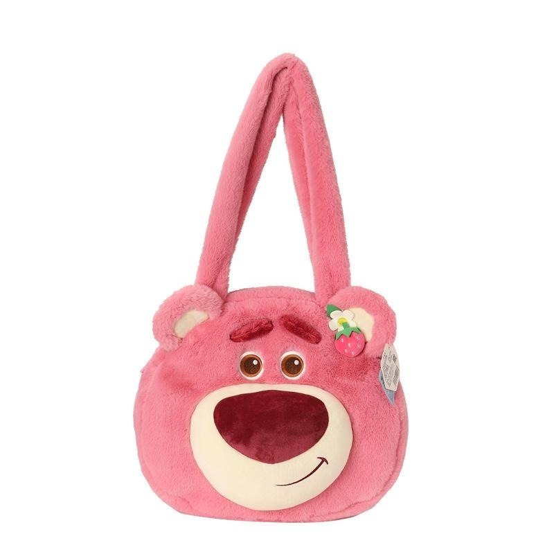 正版✨熊抱哥包包 側背包單肩包 大容量包包 迪士尼包包 毛絨手提包 側背包 大容量側背包（平行輸入代購）-細節圖4