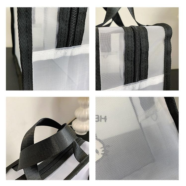 即將完售✨三麗鷗Hello Kitty化妝包 網紗防水手提包 網紗盥洗包 凱蒂貓 大耳狗 美樂蒂 酷洛米（平行輸入代購）-細節圖4