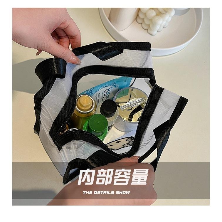 即將完售✨三麗鷗Hello Kitty化妝包 網紗防水手提包 網紗盥洗包 凱蒂貓 大耳狗 美樂蒂 酷洛米（平行輸入代購）-細節圖5