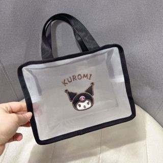 即將完售✨三麗鷗Hello Kitty化妝包 網紗防水手提包 網紗盥洗包 凱蒂貓 大耳狗 美樂蒂 酷洛米（平行輸入代購）-規格圖9