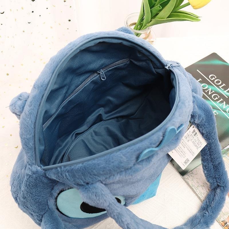 正版✨史迪奇包包 側背包 迪士尼包包 絨毛單肩包 迪士尼側背包 大容量側背包（平行輸入代購）-細節圖4