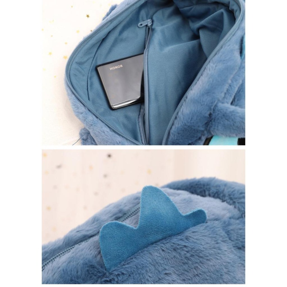 正版✨史迪奇包包 側背包 迪士尼包包 絨毛單肩包 迪士尼側背包 大容量側背包（平行輸入代購）-細節圖7