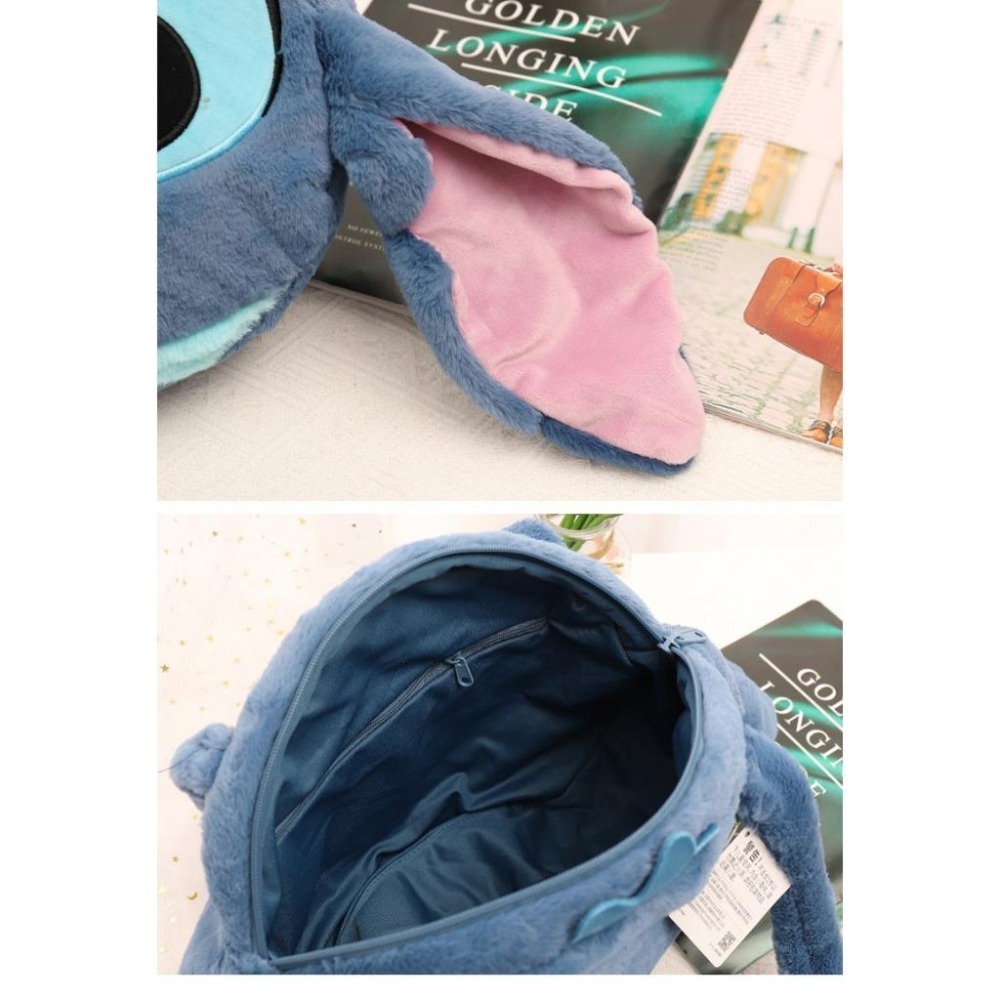 正版✨史迪奇包包 側背包 迪士尼包包 絨毛單肩包 迪士尼側背包 大容量側背包（平行輸入代購）-細節圖8