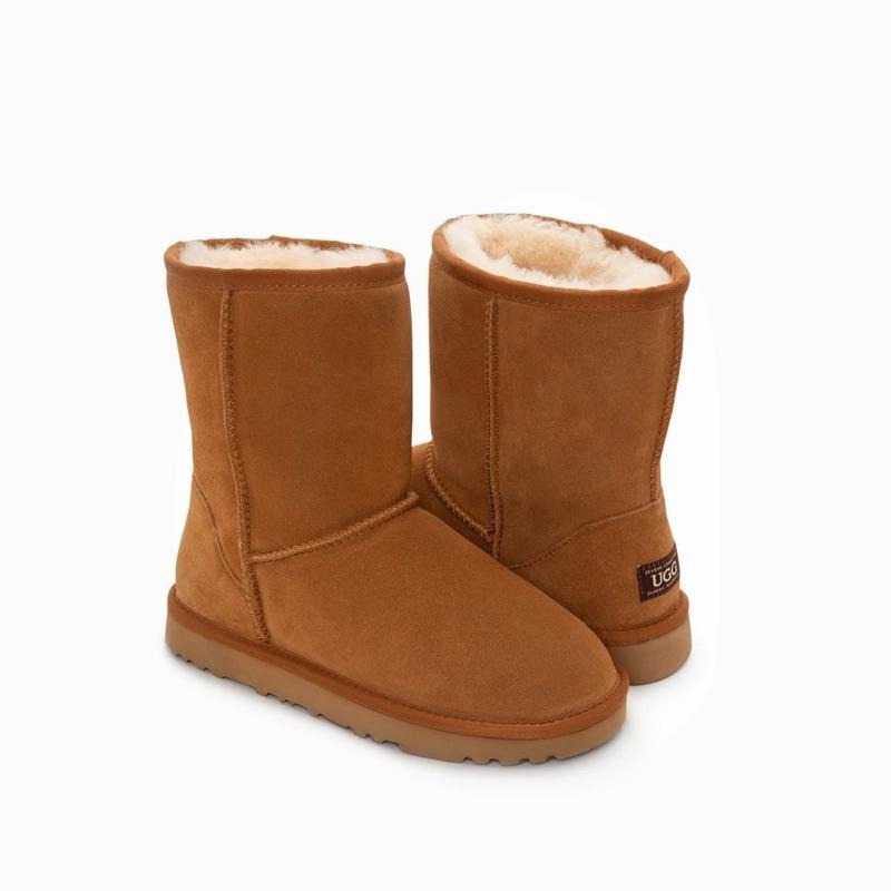 預購 澳洲🦘 OZWEAR UGG#OB661 羊皮中性短款經典絨面 男女同款靴-細節圖4