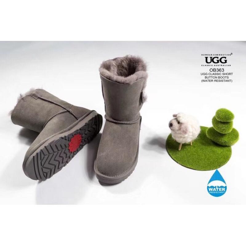 預購 澳洲🦘Ozwear UGG，一粒釦中筒雪地靴-細節圖5