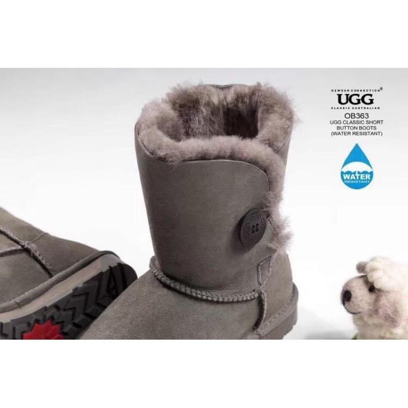 預購 澳洲🦘Ozwear UGG，一粒釦中筒雪地靴-細節圖3