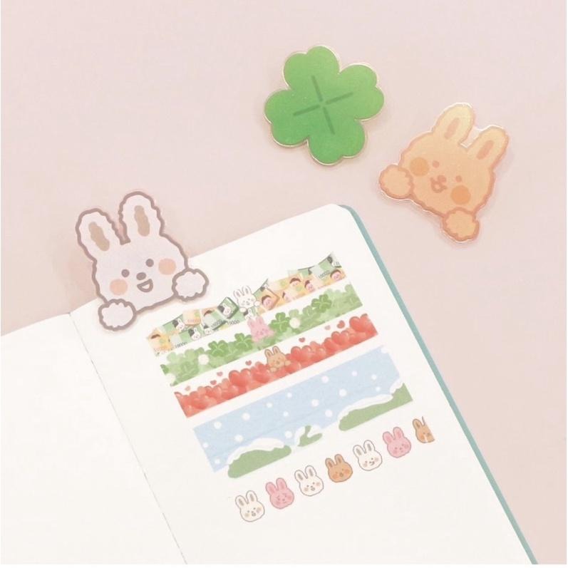 irenee /現貨 韓國🇰🇷Daiso Happy lucky bunnies  幸運兔兔🐰新年系列 兔兔壓克力夾-細節圖2