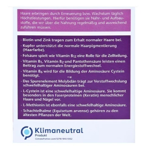 (德國原裝) 雙心Doppelherz 800高單位 頭髮強化生物素膠囊 100入-細節圖2