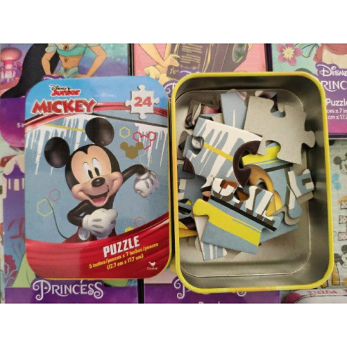 現貨 costco Disney 迪士尼 公主 冰雪奇緣 皮克斯 玩具總動員 20款 鐵盒 薄片 拼圖 禮物 二手