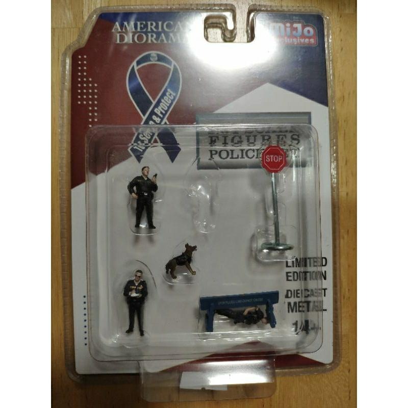 Greenlight 綠光 全新未拆 NYPD 場景組 場景 人偶 路障 三角錐 非tomica-細節圖3