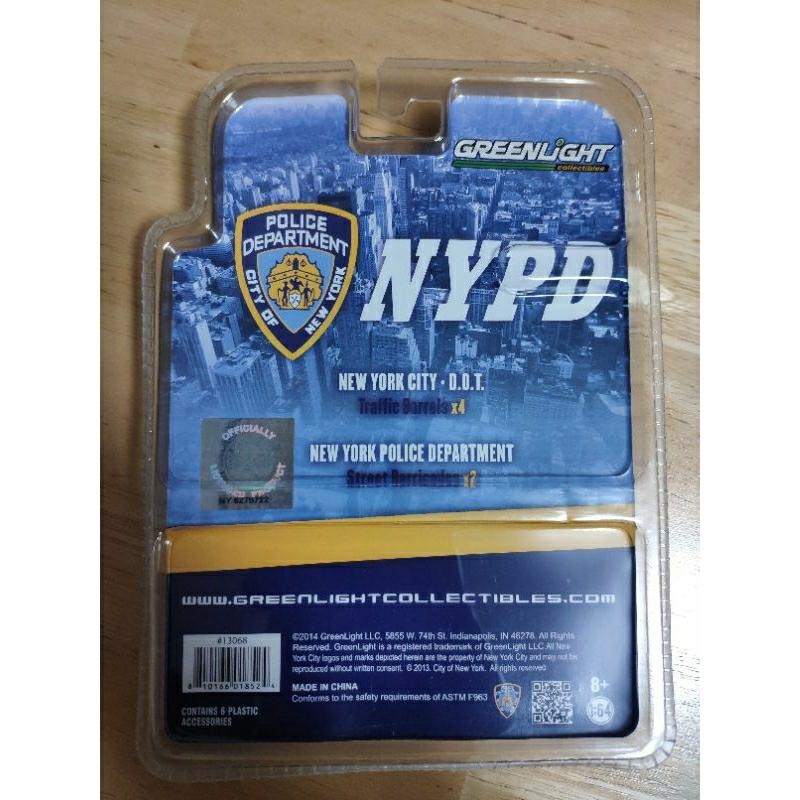 Greenlight 綠光 全新未拆 NYPD 場景組 場景 人偶 路障 三角錐 非tomica-細節圖7