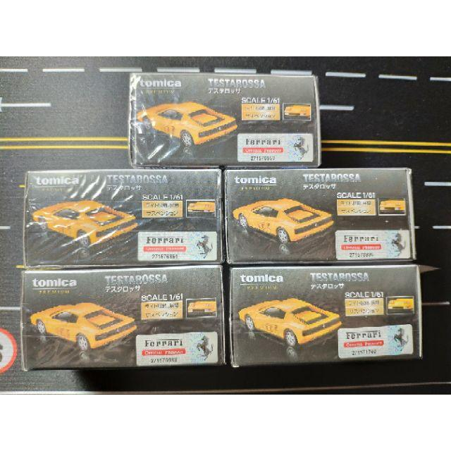 一組五台 合購優惠 TOMICA 多美 Tomy Shop限定 premium 法拉利 TESTAROSSA 黃馬-細節圖3
