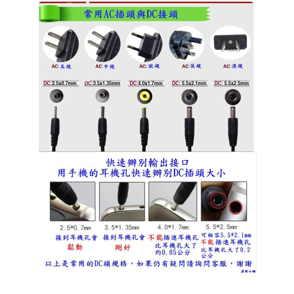 【君媛小鋪】建興電子 充電器 變壓器 12V 5A 6A 內徑 2.5 外徑5.5 內正外負 適用監視器、液晶螢幕 等-細節圖5