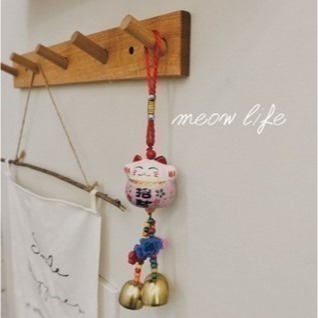Meow life 招財貓風鈴 陶瓷風鈴 門鈴 掛鈴 吊鈴 金屬鈴鐺 進門風鈴 汽車掛飾❲台灣現貨❳-細節圖6