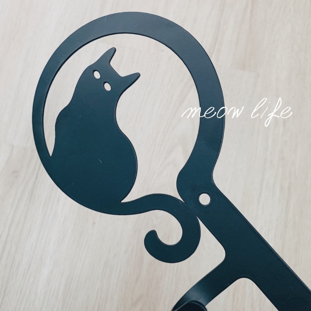 Meow life 貓咪鐵藝掛勾 鑰匙掛勾 貓咪剪影掛勾 鐵工藝掛勾 玄關掛勾 門口掛勾[台灣現貨]-細節圖2