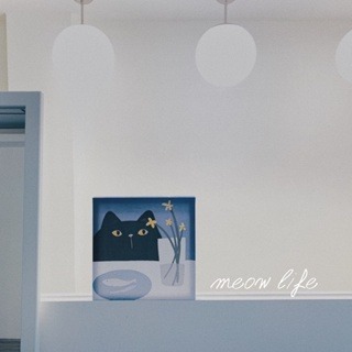 Meow life 貓咪 無框畫 內框畫 裝飾畫 鋪擺畫 帆布掛畫 餐廳布置 客廳廚房飯廳佈置 牆壁裝飾 [台灣現貨]-細節圖3