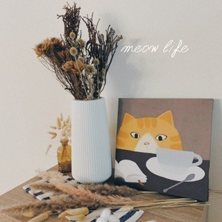 Meow life 貓咪 無框畫 內框畫 裝飾畫 鋪擺畫 帆布掛畫 餐廳布置 客廳廚房飯廳佈置 牆壁裝飾 [台灣現貨]-細節圖4