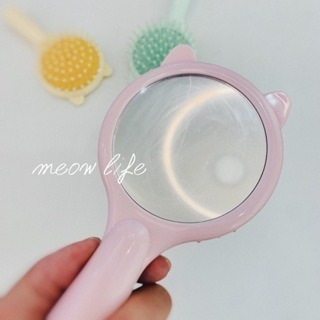 Meow life 貓耳造型 少女馬卡龍色 粉嫩 香氛梳 氣囊氣墊按摩梳 鏡梳 圓梳 帶鏡子 [台灣現貨]-細節圖7