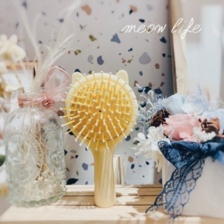 Meow life 貓耳造型 少女馬卡龍色 粉嫩 香氛梳 氣囊氣墊按摩梳 鏡梳 圓梳 帶鏡子 [台灣現貨]-規格圖7
