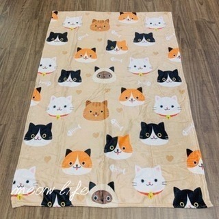 Meow life 卡通貓咪 法蘭絨毯 毛毯 空調毯 冷氣毯 午睡毯 兒童毯 保暖 柔軟 輕柔 舒適 [台灣現貨]-規格圖9