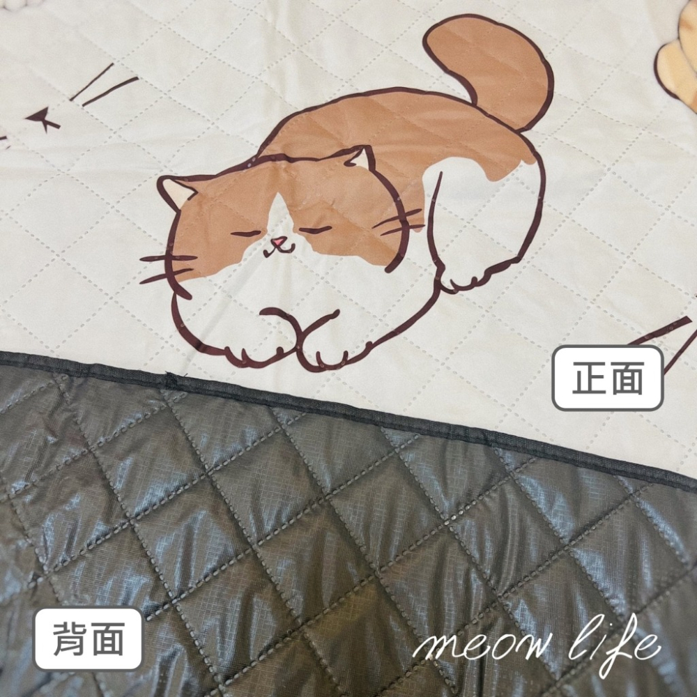 Meow life 貓咪 厚 野餐墊 150x200 加厚 防潮 防水 加大 輕便 便攜 耐髒 北歐風 [台灣現貨]-細節圖3