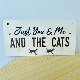 Meow life 貓咪木質掛牌 小木牌 木版畫 掛牌 吊牌 掛飾 掛件 歡迎板 寵物掛牌 牆壁掛飾 [台灣現貨]-規格圖7