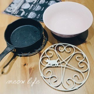 Meow life 貓咪剪影隔熱墊 貓咪鐵藝隔熱墊 鐵工藝耐熱墊 [台灣現貨]-細節圖2