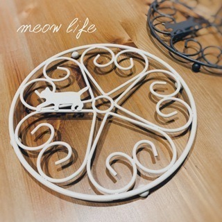 Meow life 貓咪剪影隔熱墊 貓咪鐵藝隔熱墊 鐵工藝耐熱墊 [台灣現貨]-細節圖6