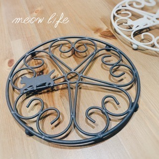 Meow life 貓咪剪影隔熱墊 貓咪鐵藝隔熱墊 鐵工藝耐熱墊 [台灣現貨]-細節圖7