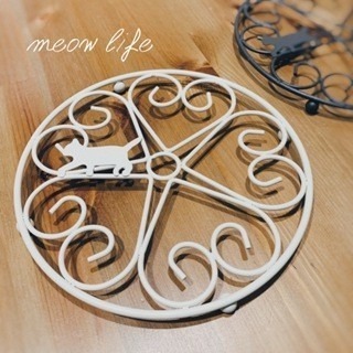 Meow life 貓咪剪影隔熱墊 貓咪鐵藝隔熱墊 鐵工藝耐熱墊 [台灣現貨]-規格圖7