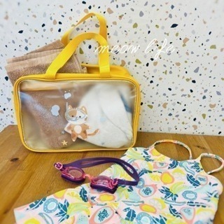 meow life 貓咪 乾濕分離 漱洗包 游泳包 沙灘包 洗澡包 手提包 旅行收納包 運動包 [台灣現貨]-細節圖3