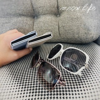 Meow life 貓咪 折疊眼鏡盒 立體眼鏡盒 三角眼鏡盒 眼鏡收納盒 墨鏡盒 眼鏡包 ins風 [台灣現貨]-細節圖7