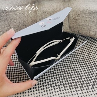 Meow life 貓咪 折疊眼鏡盒 立體眼鏡盒 三角眼鏡盒 眼鏡收納盒 墨鏡盒 眼鏡包 ins風 [台灣現貨]-細節圖9