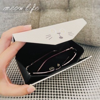 Meow life 貓咪 折疊眼鏡盒 立體眼鏡盒 三角眼鏡盒 眼鏡收納盒 墨鏡盒 眼鏡包 ins風 [台灣現貨]-細節圖10