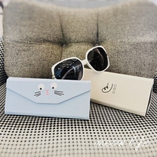 Meow life 貓咪 折疊眼鏡盒 立體眼鏡盒 三角眼鏡盒 眼鏡收納盒 墨鏡盒 眼鏡包 ins風 [台灣現貨]-細節圖4